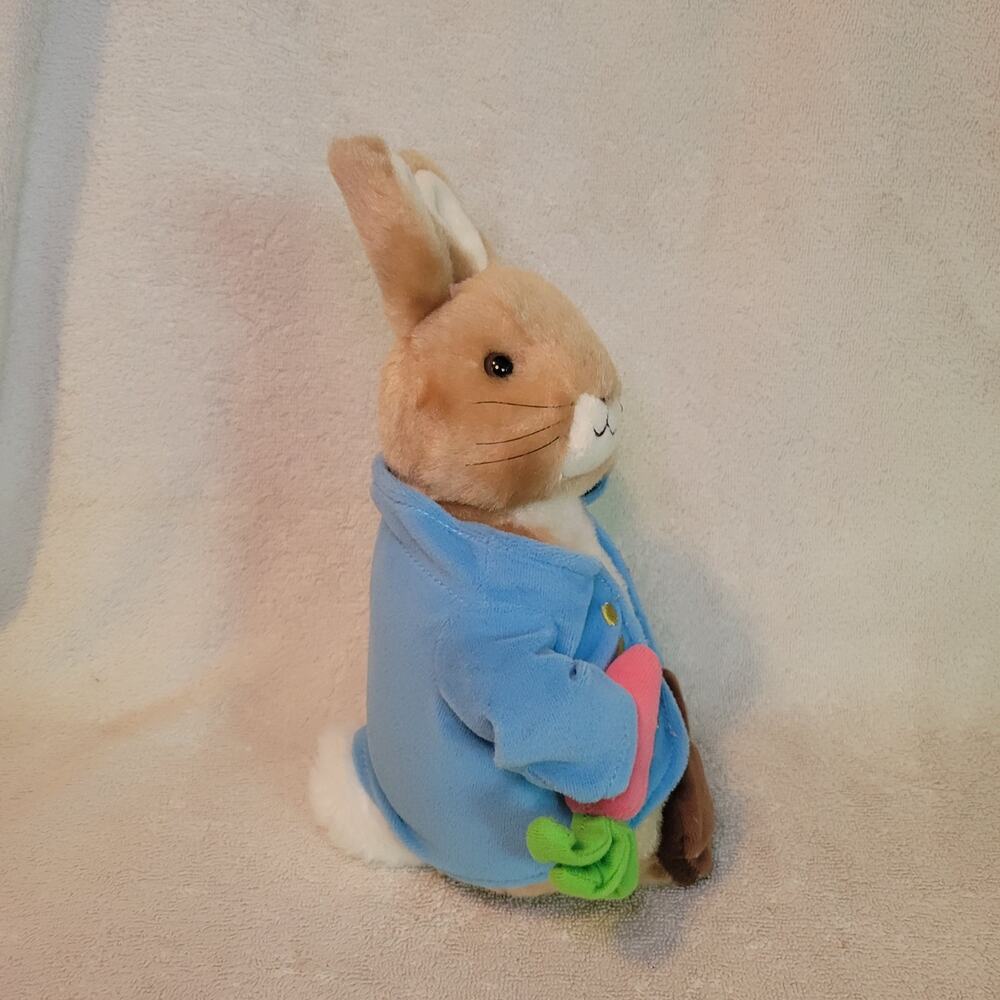Original Classic Peter Rabbit Beatrix Potter Plush Stuffed Toy Vest Carrot 12” - Picture 4 of 7
